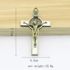 Kolye Kolyeler Katolik Mesih İsa Kilisesi İkonu Saint Benedict Crucifix DIY Kolye İçin Çapraz Kolye Takılar Anahtar Asma Takı Parçaları 231208