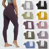LL Yoga Pants Push Ups Fitness Legings Kvinnor Soft High midja Hip Lift Elastic T-Line Slim Pilates Legings Hip Lifting High Elastic Sportswear Croped Pants