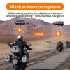 Auto Nuovo 1/2X Bluetooth Intercom Moto per 2 Rider BT 5.3 Wireless Walkie Talkie Moto Interfono Stereo Durante l'ascolto del GPS