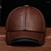 Ball Caps HL100 Aorice Brand Real Cow Skin Leather Baseball Hats Men's Genuine Cap Hat323J