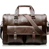 Briefcases Crossten Large Capacity Leather Briefcase Business Handbag Messenger Bags Vintage Shoulder Travel Bag Men's 17 inch Laptop 231208