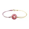 Cavigliere Cristallo naturale fragola Pace Fibbia Bracciale Cavigliera Femminile Anello nazionale Ornamenti Regalo amico Personalità semplice 231208