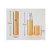 Share to be partner Perfume Bottle 5ml Aluminium Anodized Compact Perfume Aftershave Atomiser Atomizer Fragrance Glass Scent-Bottle BJ