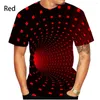 Men's T-skjortor est 3D-tryckskjorta Vertigo Hypnotic Unisex Funny Short Sleeved Tees Men/Women Tops Summer T-Shirts 8 Color