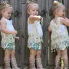 Cover-Ups Zomer Peuter Kinderen Baby Meisjes Gehaakt Kant Hol Vest Tops Vest Kwasten Cover Up Vest Badmode Strandkleding Saro219L