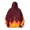 Sweats à capuche pour femmes automne et hiver nouveau Biber unisexe Drew visage souriant imprimé flamme Couple pull à capuche ample