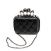 Nuovo cranio vintage Skull Borse Black Skull Rings Anelli borse Clutch Clutch Bag La borsa a tracolla inclusa della catena JS290264R