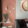 Wall Lamp Nordic Modern Simple Red Living Room Light Villa Gallery Line Design Background Bedroom Study