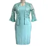 Robes décontractées Femmes Robe formelle Costume élégant Cardigan en dentelle pour femmes Ensemble avec broderie de fleurs Gaine à col en V pour spécial