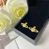 Designer high quality the Western Queen Mother Saturn Are Light, Luxurious, High Quality, Versatile, and Simple, Diamond Studded, Planet Earrings Tiktok Live