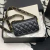 Top 10A Mirror quality Flap Bag Vintage Cowhide Crossbody Bag Luxury Mobile Phone Bag Designer Chain Bag with box C161