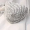 Kvällspåsar Damens middagspåse Pure Handmade Rhinestone Evening Dress Bag Handheld Banquet Bag Women's Handbag Small 231208