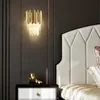 Applique murale LED en cristal doré de luxe moderne, luminaire décoratif d'intérieur, idéal pour un salon, une chambre à coucher ou une maison