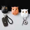 Owl Night Wall Magnetic Home Key Holder Magnets Hold Keychain Key Hanger Hook Hanging Keys Will Open Eyes Decoration zxf 49