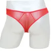 Roupa íntima gay quente moda transparente masculina tanga de malha transparente manga convexa g string homme jockstrap