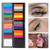 Kroppsmålning Make Up Kids Face Flash Tattoo Art Halloween Party Body Make Dress Beauty Paint Palette With Brush Kit Face 231208