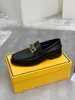 Formelle Herren-Designer-Kleiderschuhe mit goldener Schnalle, luxuriöse Mode, sanfter Slip-on-Männer, lässige Business-Schuhe, flacher schwarzer Hochzeits-, Abschlussball- und Abendschuh