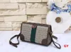 Lyxdesigner axelväskor kvinnor vintage ophidia crossbody handväska väska duk läder handväskor damer korsbodi tote hobo handväska axelväskor mäns väska g plånbok