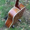 41 Inch Ebony Fingerboard Abalone Binding Tree Life Koa Wood Acoustic Guitar