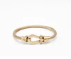 2023 String S Yellow Gold Sterling Sier Brand Fashion Women's Men Bracelet with Horseshoe Clasp6243618