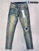 Мужские джинсы Европейский Jean Hombre Letter Star Мужские вышивки в стиле пэчворк рваные трендовые брендовые мотоциклетные брюки Мужские