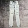 Designer Jeans Uomo Pantaloni in denim viola Pantaloni moda Qualità di fascia alta Design dritto Retro Streetwear Casu A Commercio all'ingrosso 2 pezzi Sconto del 10% C