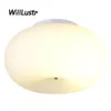 Modern Donut White Glass Ceiling Lamp Creative Round BPPLE Light el Restaurant Foyer Living Dining Bedroom Balcony Minimalist L211F