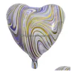 Party Decoration 18Inch Agate Foil Balloon Painting Marble Ball Colorf Cloud Aluminum Inflatable Balloons Wedding Xmas Decor Baby Sh Dhv5X