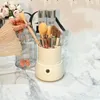 Scatole portaoggetti Porta pennelli per trucco rotanti con coperchio Contenitore cosmetico per rossetto antipolvere Vanity Organizer per trucco di lusso