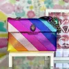 Kurt Geiger Handtasche Eagle Herz Regenbogen London Bag Damen Echter Leder -Geldbörse Designer Silber Kette Umhängetasche Luxurys Herren Rosa Clutch Travel Tote Crossbody Taschen