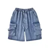 Short Cargo en jean pour hommes, Slim, extensible, court, mode rétro, bouton, ancien Design, Denim, Streetwear, coton, A181, été 2024