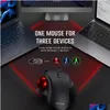 Mice Bluetooth Mouse Rechargeable 2.4G Usb Wireless Ergonomic Trackball For Computer 1000 1600 1800 Dpi 231208 Drop Delivery Computers Otryo