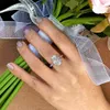 With Side Stones 3 Oval Cut Moissanite Diamond Ring for Women with Certificate 925 Sterling Silver Engagement Rings Promise Wedding Band YQ231209