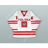 Anpassad Jaroslaw Rzeszutko 14 Polen National Team White Hockey Jersey New Top Stitched S-M-L-XL-XXL-3XL-4XL-5XL-6XL