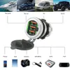 شاحن جديد للمقبس الثلاثي من الألومنيوم شاحن سيارة QC 3.0 USB PD Type-C 12V-24V Car Motorcycle Dillette Wighter مع مفتاح اللمس