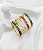 Bracelets de style de mode classique Femmes Bracelet de luxe Designer Bracelet multicolore Bijoux Cristal Plaqué or 18 carats en acier inoxydable L9658457