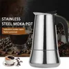 Acier inoxydable italien haut Moka Espresso Cafeteira Expresso percolateur 2 4 6 9 12 tasses cuisinière cafetière Moka Pot cuisine 210279G