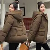 Mulheres para baixo parkas mulheres inverno para baixo jaqueta acolchoada mulheres com capuz parkas casaco de inverno grosso quente algodão casaco de inverno feminino outwear 231208