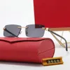Designer Randlose Sonnenbrille Mode Rechteckige Schutzbrille für Männer Frauen Ornamental 5 Farben226n