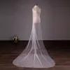 Jóias de cabelo de casamento atacado tule macio 3 metros 5 metros branco marfim voile marie longo véu de casamento com pente de metal headwear de noiva vestido de noiva 231208