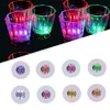 Tapis Pads 5PCS Mini Glow LED Bouteille Lumière Autocollants Étanche Luminescent Coasters Festival Night Club Bar Party Décoration215r