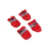 Vêtements pour chiens 2 paires de chaussures chaussures de pluie imperméables chiens neige hiver