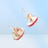 Drop of oil red strawberry ear studs for women girls children nice gift lovely fruit stud earring so cute girl jewelry3176843