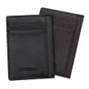 GUBINTU Genuine Leather Men Slim Front Pocket Card Case Credit Super Thin Fashion Card Holder trave wallet tarjetero hombre3084