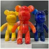 Blocs Fluid Bear Set main bricolage Iti Statue travail manuel peinture poupée scène violente décor à la maison parent-enfant jouet cadeau T220730 Drop D Dhtqa