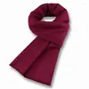 Scarves Scarf Women Winter Solid Color Cotton Black Red Thick Soft Warm Wine Retro Gift Wrap Ladies