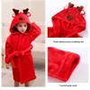 Serviettes Robes LOlanta Enfants Peluche À Capuchon Peignoir Dinosaure Flanelle Polaire Robe pour Garçons Filles Vêtements De Nuit Robe De Chambre Cadeau 231208