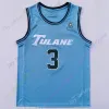 Baskettröjor Tulane Green Wave Basketball Jersey NCAA College Jalen Cook Jaylen Forbes Tylan Pope Devon Baker Jadan Coleman Scott Spen Spen