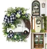 Dekorativa blommor kransar sommar bondgård lastbil krans det senaste sättet att välkomna ytterdörrdekor runda hängande skylt qjs shop2011762