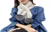 Шарф из натурального меха норки, шейный платок с натуральной чернобурой лисицей, зимний теплый для женщин9045468
